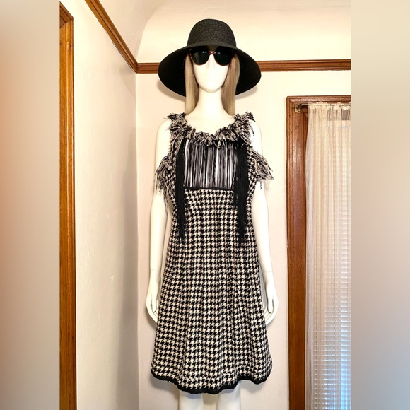 PEPPER Re-Couture Rustic Houndstooth Dress - Picture 3 of 9